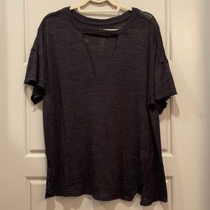 Free People We the Free Neck Cutout Tee